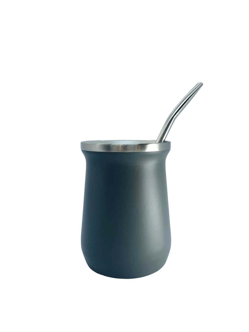 Base Mate Gourd and Straw Set (Mate and bombilla) Mates Hispanic Pantry Grey 