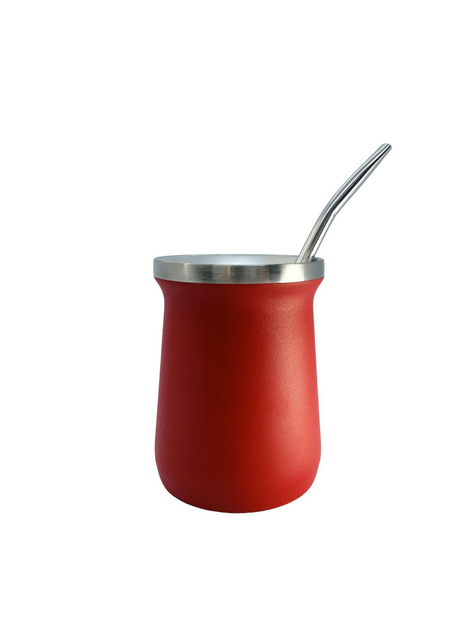 Base Mate Gourd and Straw Set (Mate and bombilla) Mates Hispanic Pantry Red 