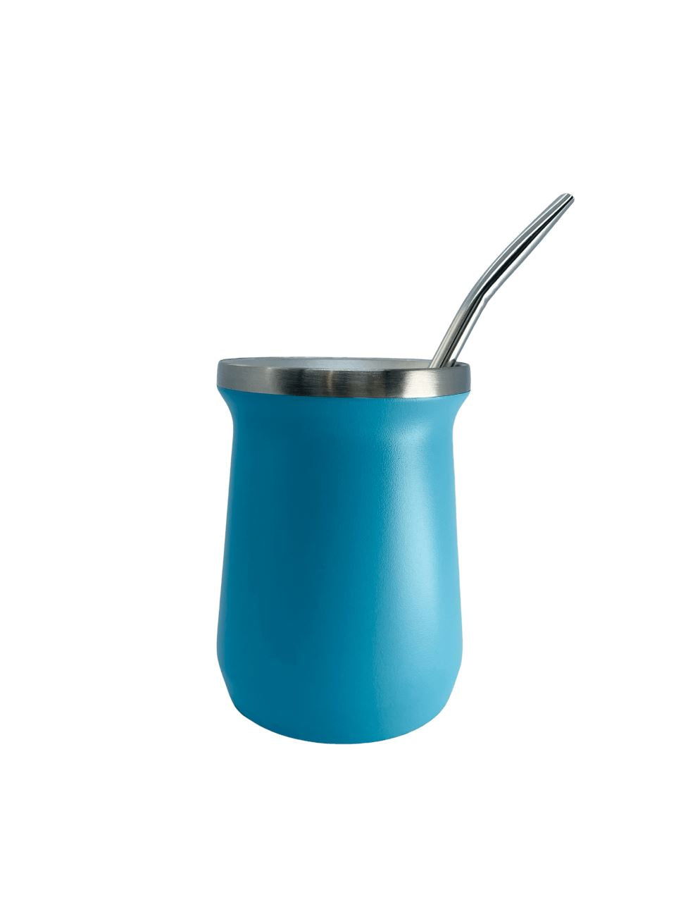 Base Mate Gourd and Straw Set (Mate and bombilla) Mates Hispanic Pantry Teal 