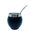 Calabash Mate Gourd and Straw Set (Mate and bombilla) - Black