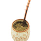 Ceramic Mate Gourd and Straw Set (Mate and bombilla) Mates Hispanic Pantry Khaki 