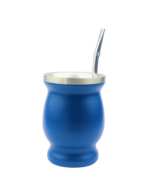 Concavex Mate Gourd and Straw Set (Mate and bombilla) Mates Hispanic Pantry Blue 