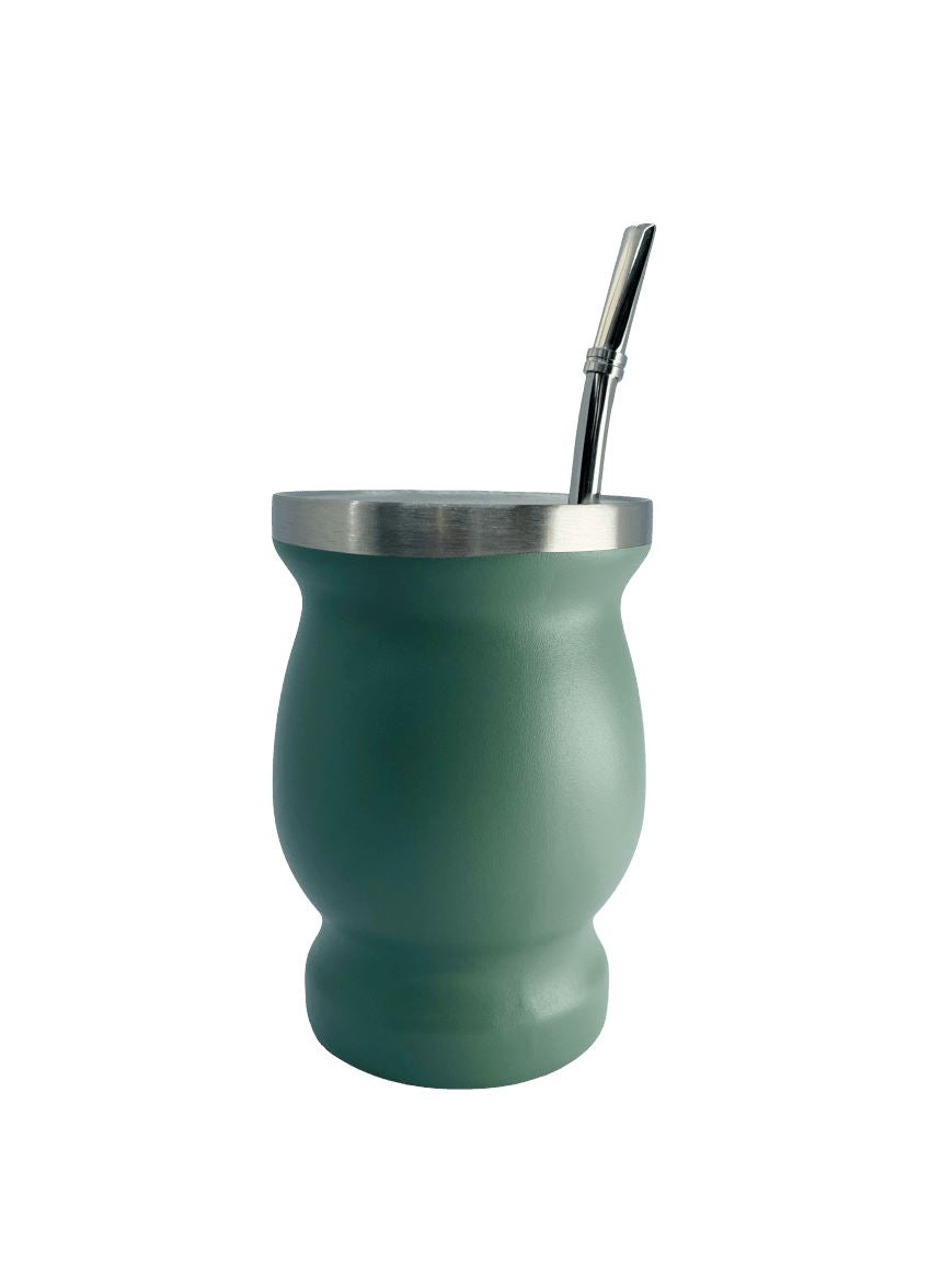 Concavex Mate Gourd and Straw Set (Mate and bombilla) Mates Hispanic Pantry Green 