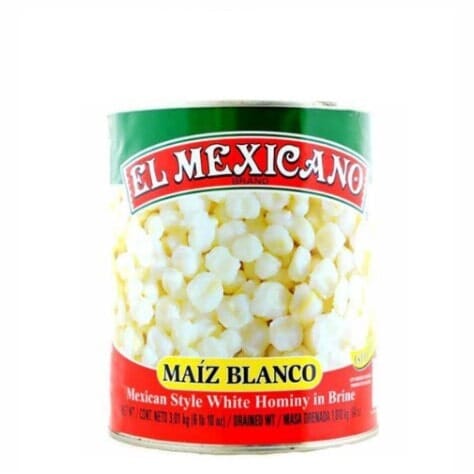 El Mexicano White Hominy (Maiz Blanco) 822g Veggies Poblano 