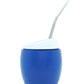 Nelo Mate Gourd with Self-extracting Straw (Mate and Bombilla) Mates Hispanic Pantry Blue 