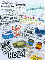 Thermo/Flask Inspirational Decorative Stickers - Spanish Edition Accesories Hispanic Pantry 