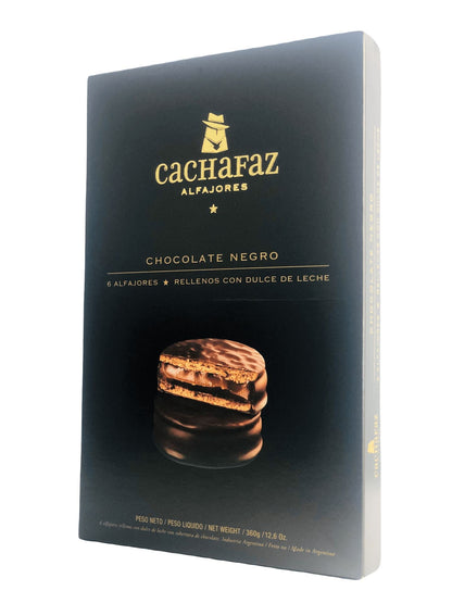 Cachafaz Dark Chocolate Alfajor (Argentinian Cookie) 60g / 360g Miscellaneous Cachafaz Box x6 