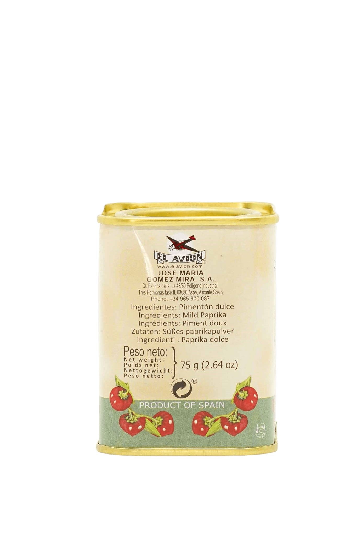 El Avion Sweet Mild Paprika (Pimenton) 75g Seasoning El Avion 