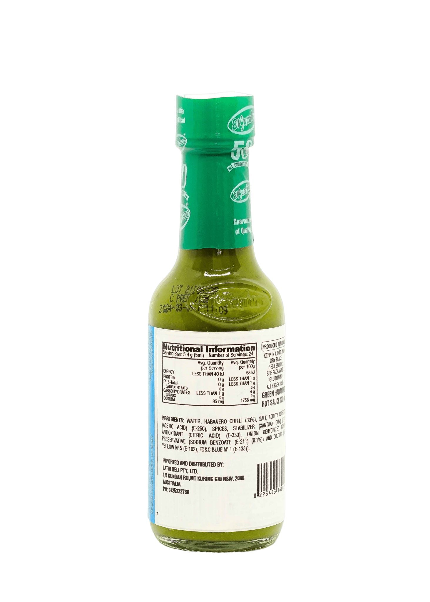 El Yucateco Habanero Green Hot Sauce 120ml Sauces El Yucateco 