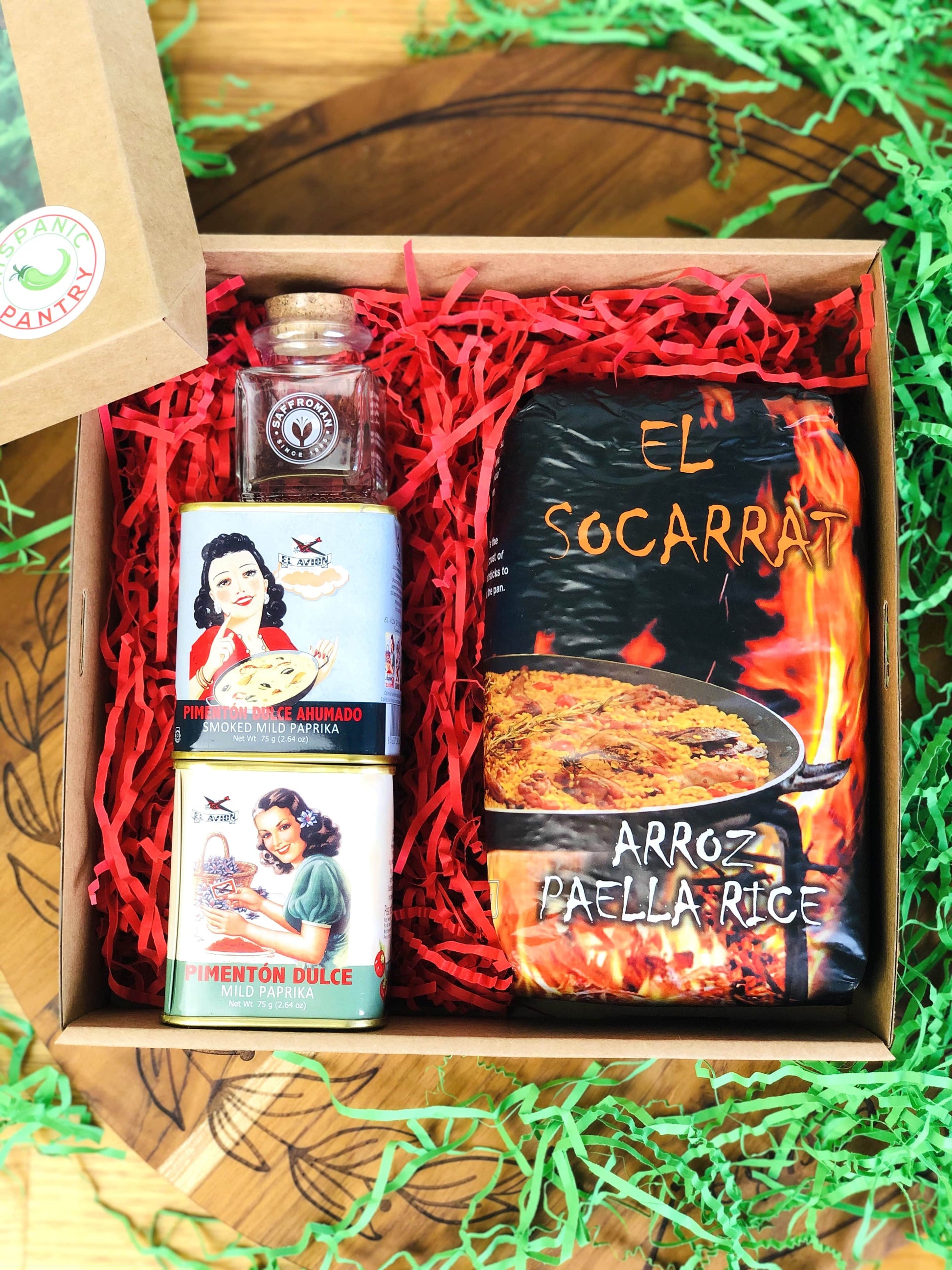 Spanish Paella Hamper - El Socarrat Paella Rice, Saffron & Paprika Hampers Hispanic Pantry 